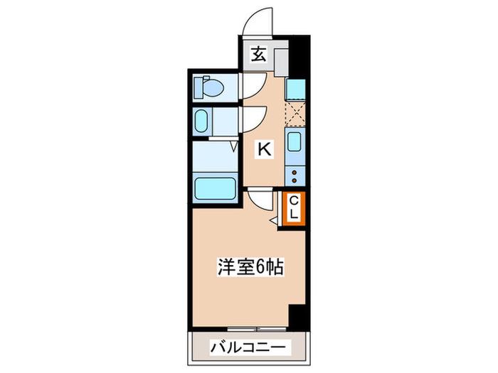 S-FORT茅ヶ崎(1K/4階)の間取り写真