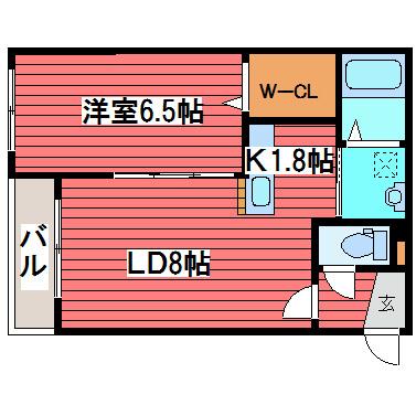 THE PARK 1(1LDK/4階)の間取り写真
