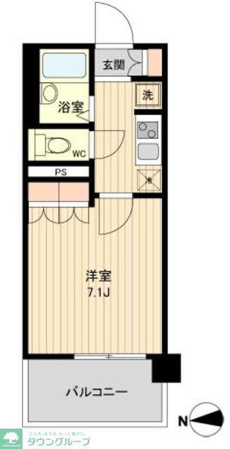 ラクアスレジデンス東新宿(1K/9階)の間取り写真