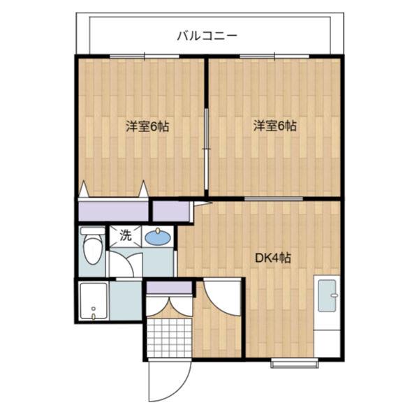 プランドール・M(2DK/2階)の間取り写真
