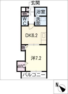 フロレスタR(1DK/1階)の間取り写真