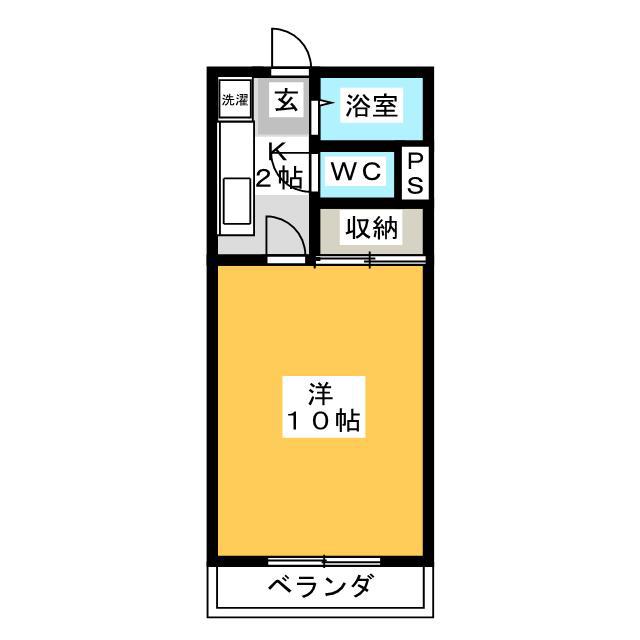 アメニティ若松(1K/2階)の間取り写真