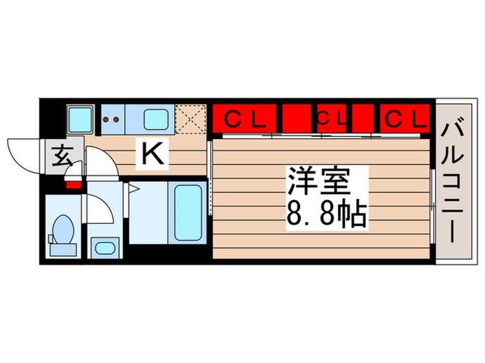 リブリ・K&K(1K/3階)の間取り写真