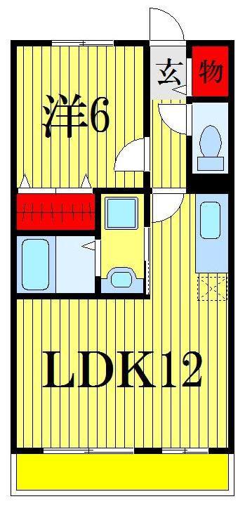 BOSSIII(1LDK/3階)の間取り写真