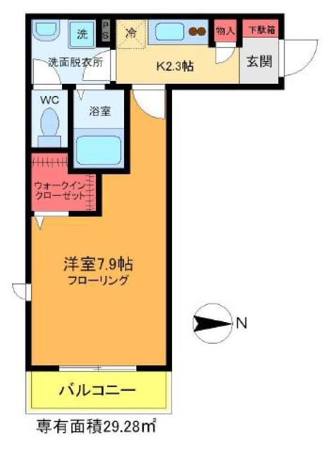 ルミエール メゾン(1K/3階)の間取り写真