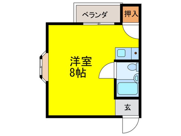 ジオナ大宮(ワンルーム/4階)の間取り写真