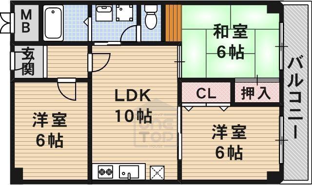 アンセスター91(3LDK/2階)の間取り写真