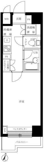 ルーブル明大前(1K/2階)の間取り写真