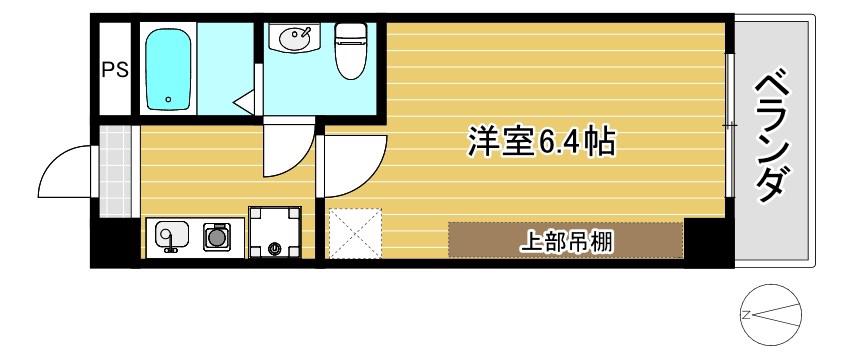 サニースポット(1K/3階)の間取り写真