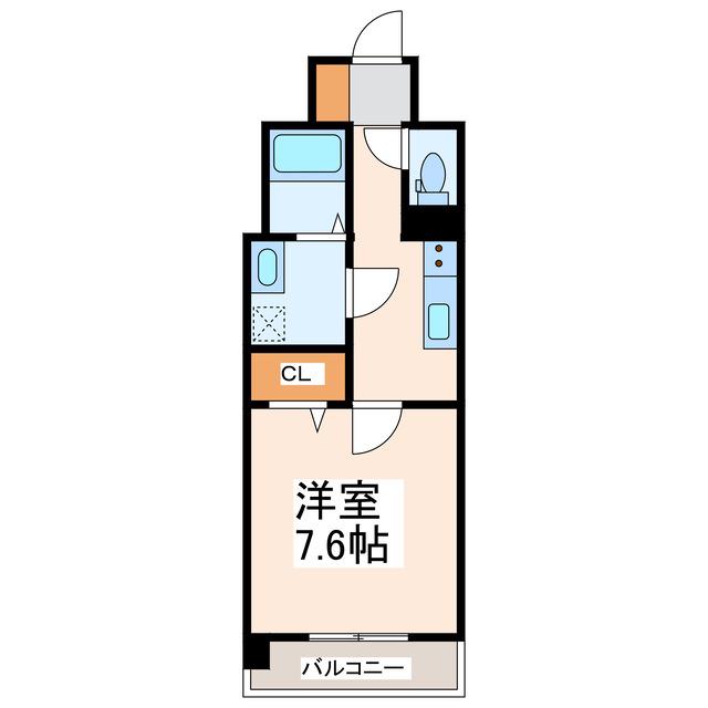 S-RESIDENCE熊本駅前(1K/6階)の間取り写真