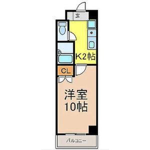 カーサ新栄(1K/2階)の間取り写真