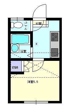 牛島第一アパート(1K/1階)の間取り写真