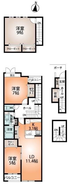 MARIGOLD(3LDK/3階)の間取り写真
