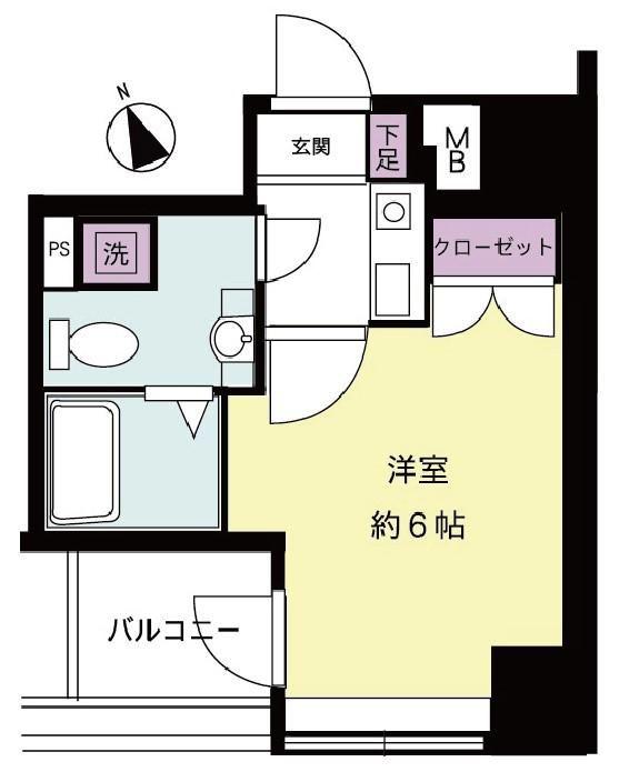 サンテミリオン茅場町リバーサイド・100(1K/11階)の間取り写真