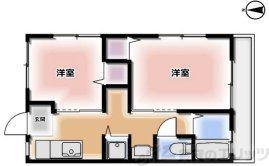 葵ハイツ(2DK/2階)の間取り写真
