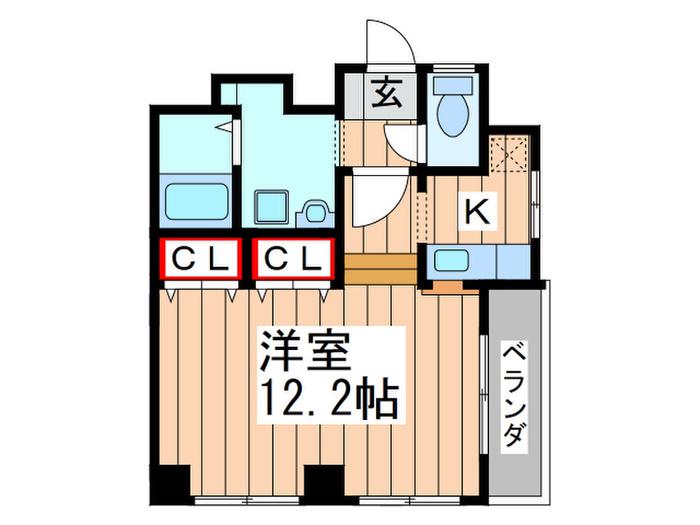 コーポ上田(1K/6階)の間取り写真