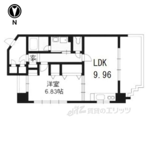 セントポーリア西大路七条(1LDK/4階)の間取り写真