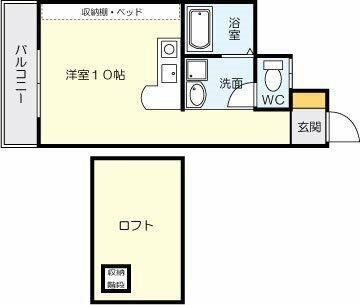 ボナール久(ワンルーム/7階)の間取り写真