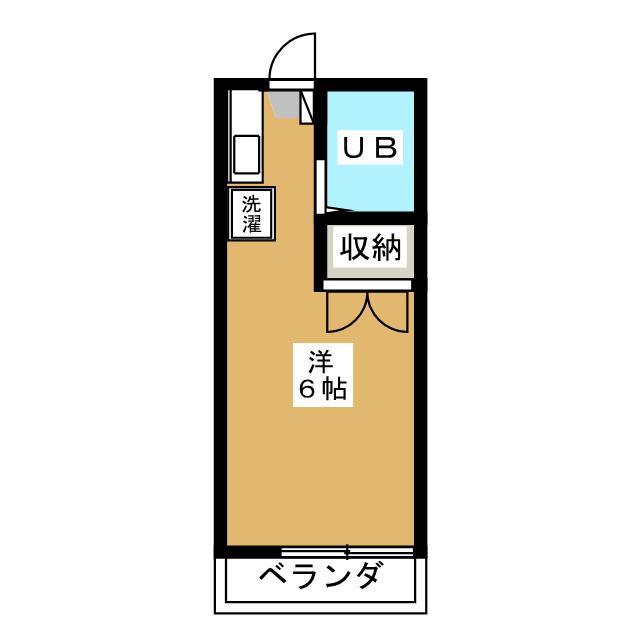 ルーフトミタ(ワンルーム/1階)の間取り写真