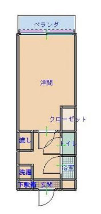 アーバンライフ志度II(1K/3階)の間取り写真