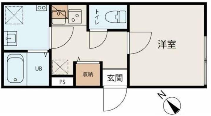 PREFERRED AKABANE(1K/2階)の間取り写真
