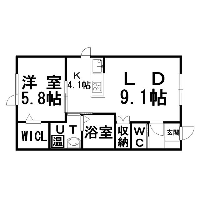 MAPLE BUSENAIII(1LDK/1階)の間取り写真