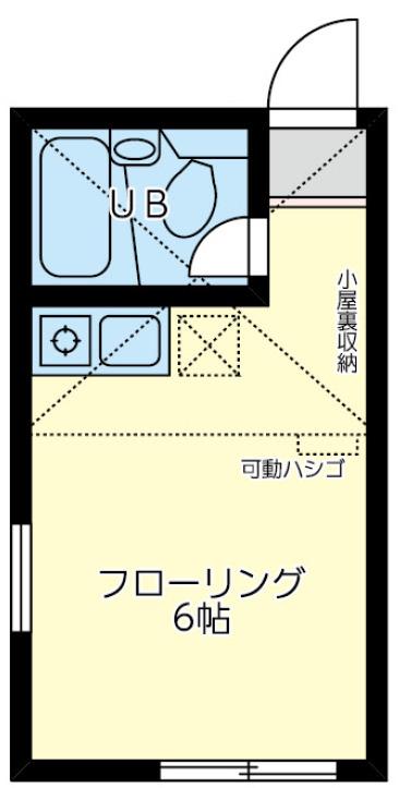 ユナイト尻手ダッチ(ワンルーム/1階)の間取り写真