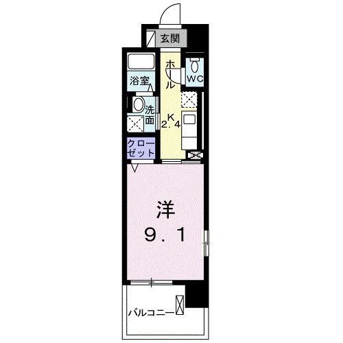 メゾン ラフィネ(1K/6階)の間取り写真