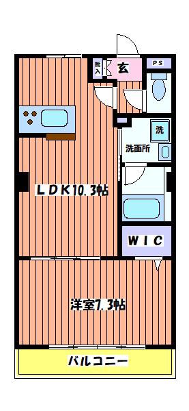 ソルビオス(1LDK/3階)の間取り写真