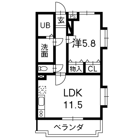 ロワイヤル大塚A(1LDK/1階)の間取り写真