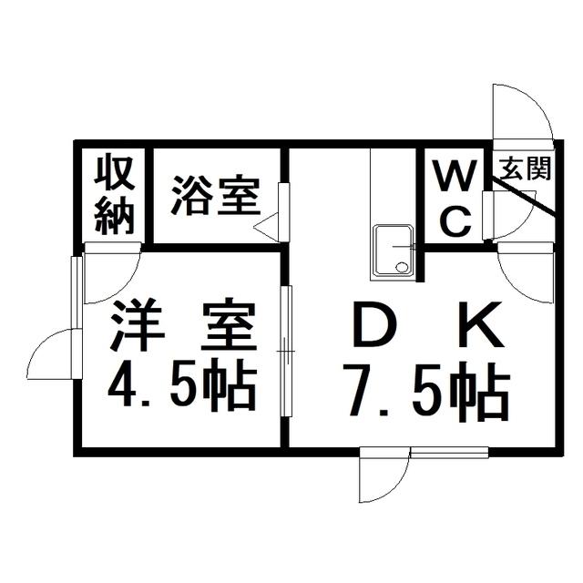 アーバンエステートYS(1DK/1階)の間取り写真