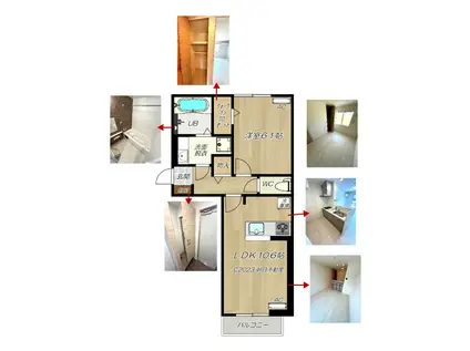 D-ROOM SPERANZA(1LDK/2階)の間取り写真