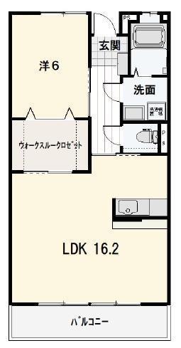 エトワール新涯(1LDK/1階)の間取り写真