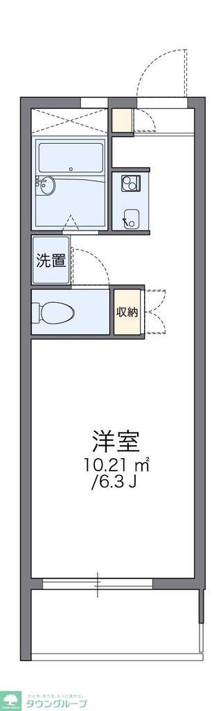 レオパレス谷津(1K/2階)の間取り写真