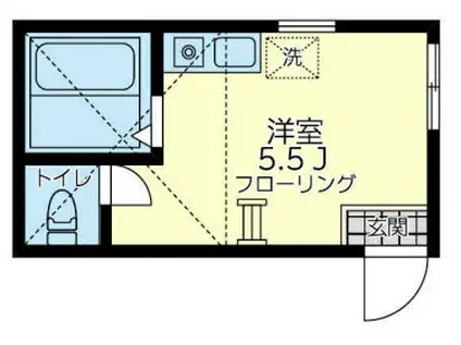 ユナイト寺前コーラルコースト(ワンルーム/1階)の間取り写真