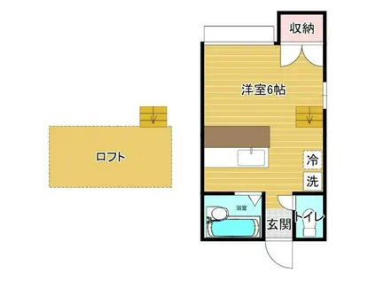 大志館II(1K/1階)の間取り写真