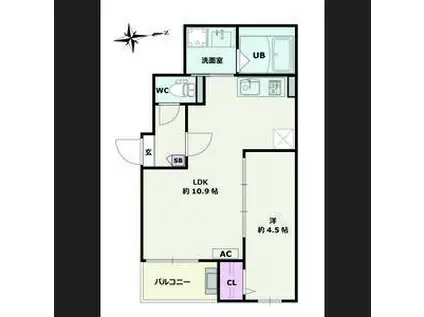 JACK OSUGII(1LDK/2階)の間取り写真