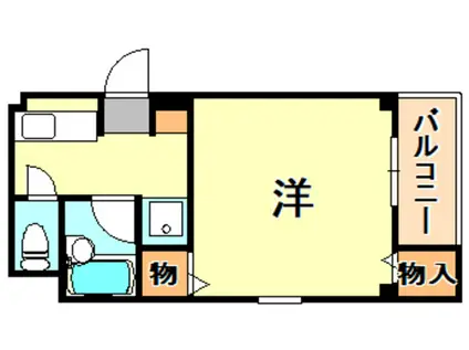 ハイエスト大倉山公園(1K/5階)の間取り写真