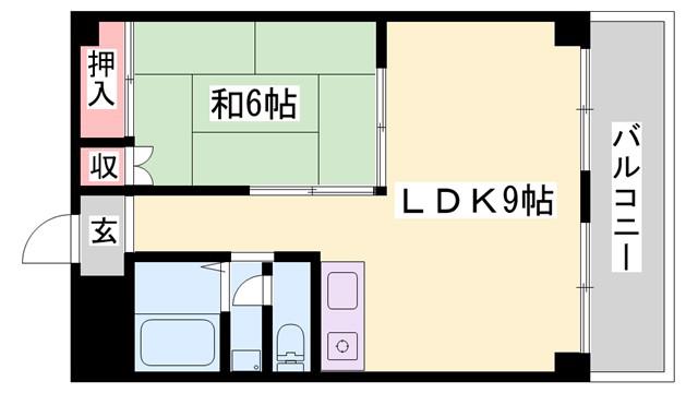 ファーストイン手柄(1LDK/3階)の間取り写真