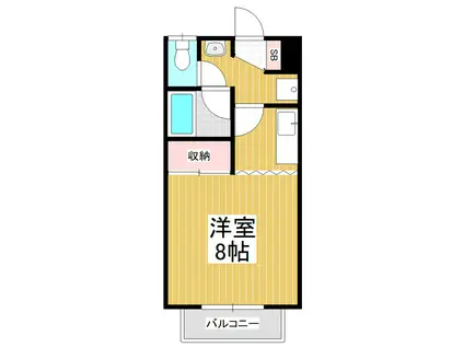 ザ タイズ キノシタI(1K/1階)の間取り写真