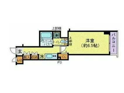アヴァンティーク東銀座(1K/8階)の間取り写真