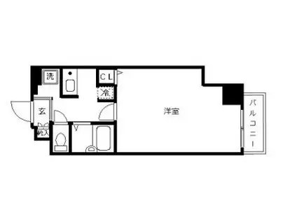 スカイコート高輪(1K/9階)の間取り写真