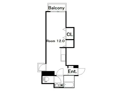 ドエル金屋町(ワンルーム/2階)の間取り写真