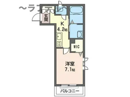 パルテノ航空公園(1K/2階)の間取り写真