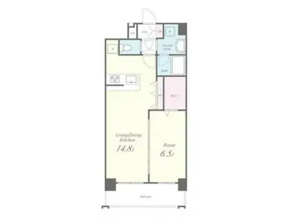 ベレッツァ文京(1LDK/6階)の間取り写真