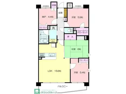 マイキャッスルたまプラーザII(3SLDK/5階)の間取り写真