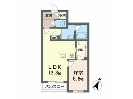 シャーメゾン エクラシエ(1LDK/2階)の間取り写真