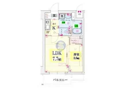 ASCLAIRE京都西院(1DK/5階)の間取り写真