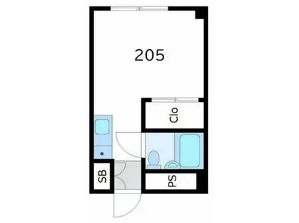 REDEAL八王子(ワンルーム/2階)の間取り写真