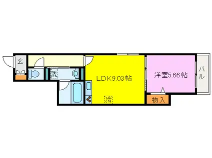 シャーメゾン レ・ボワ(1LDK/3階)の間取り写真